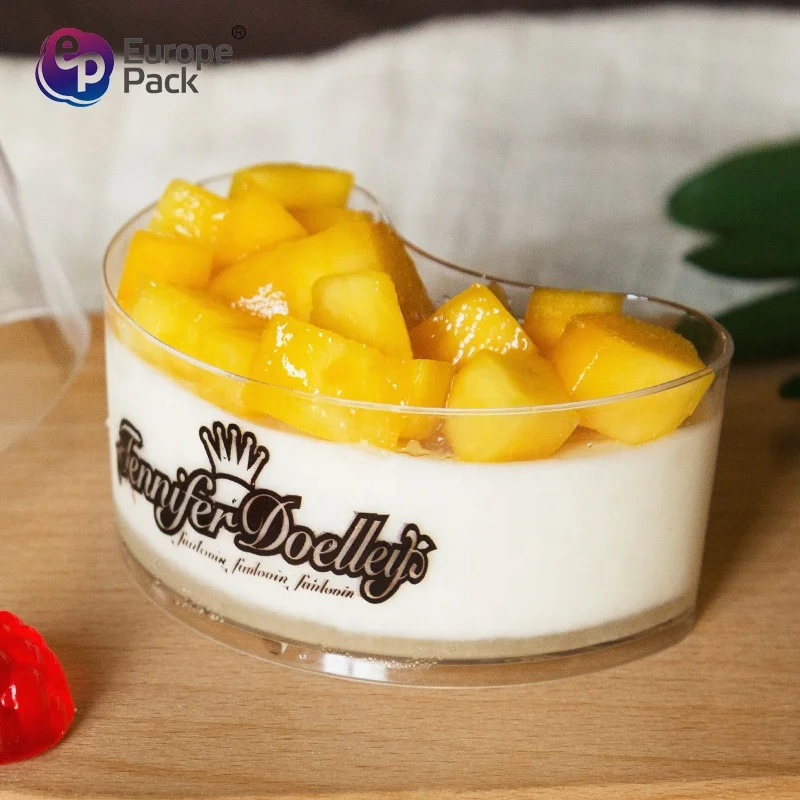 New fashion plastic cute 125ml clear mini cup cake container from guangdong
