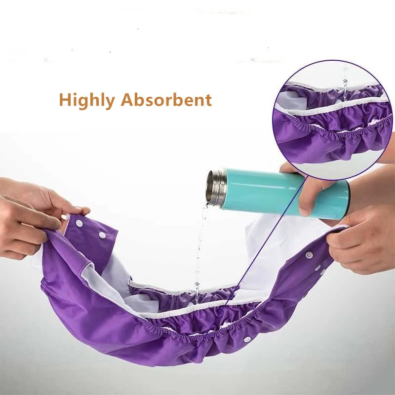 wholesale Hook&loop Velcro Reusable Cloth Adult Diaper Pocket All Adult Printed Washable Cloth Diapers For Adults Elderly