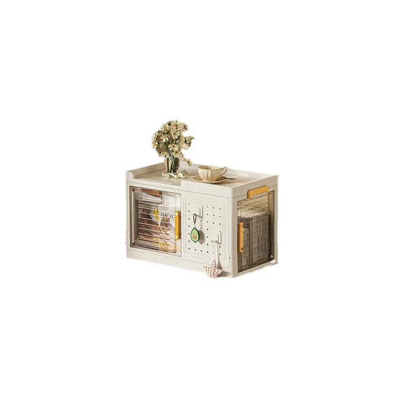 Multi story storage cabinet desk side books storage cabinet snack toy Storage rack multifunctional folding cabinet