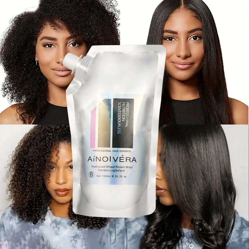 Простой и простой в использовании органический натуральный белковый крем для выпрямления волос коллаген сильная формула набор сглаживания