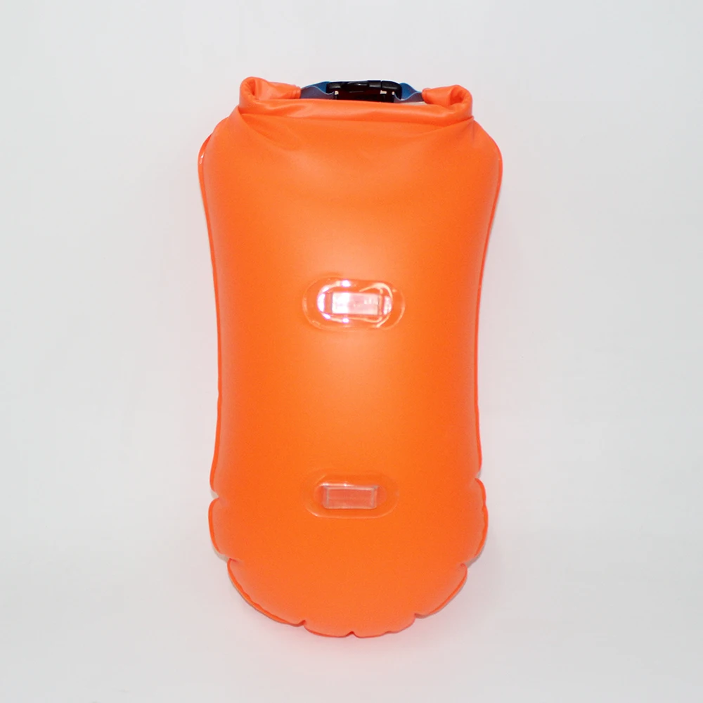 Swim Buoy Waterproof Dry Bag Swim Safety Float Keep Gear Dry for Open Water Boating Kayaking Orange Swimming Buoy