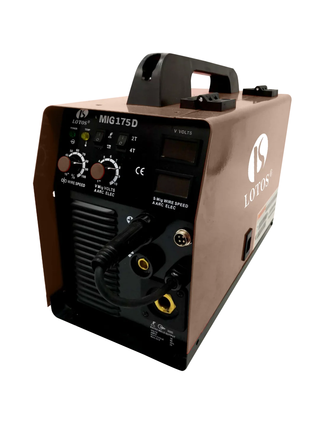 Lotos China factory price hotsale mig welding machine inverter portable welders 160/175/200 gasless mig welding torch