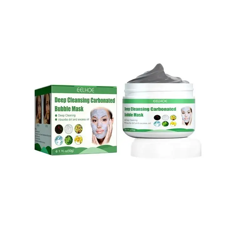 Private Label Oxygen Carbonated Bubble Mud Clay  face mask Moisture Whiten remove blackheads Facial Mask