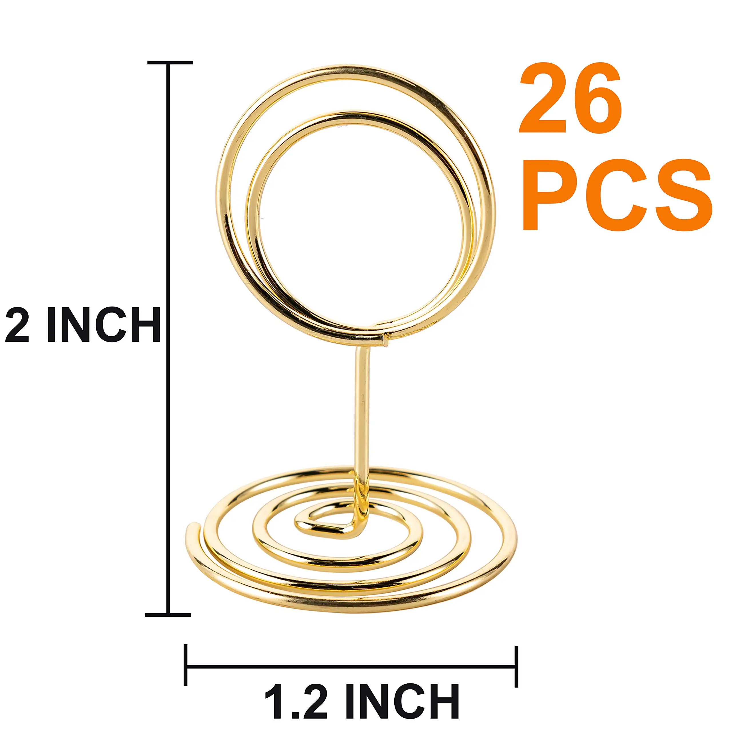 Metal POP Clip Hookei OEM 20pcs Bag Place Card Table Number Price Tag Holder Display Stand for Wedding