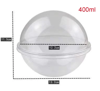 2023 Hot Selling 13oz 17oz Large Capacity Round Shaped Plastic Dessert Cup For Mousse Cake Snacks Sweets Biscuit Gift Box