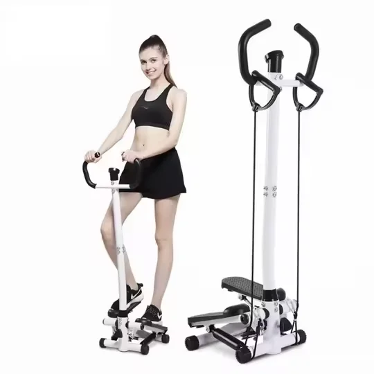 Mini Stepper With Resistance Bands Trainer Home Use Mini Stepper Exercise Machine Good For Health Aerobic Stepper