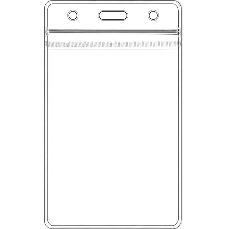 Clear soft plastic PVC waterproof id card holders business card Student exhibition id holder