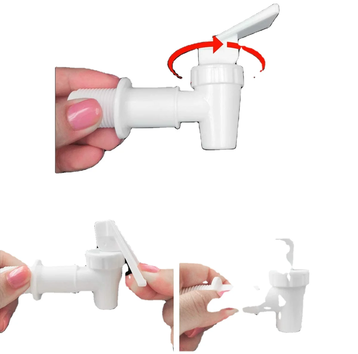 Plastic Water Spike Replacement Cooler Faucet for Household Water Cooler Filtration Systems Water Jug