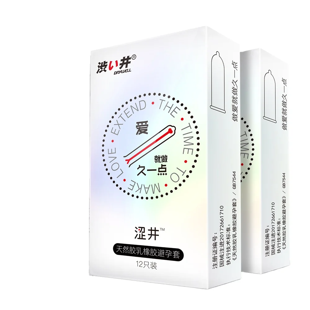 Презервативы OEM & ODM от DRYWELL, презервативы с задержкой эякуляции для мужчин, насадка на пенис, натуральный латекс, контрацепция, секс-товары для мужчин