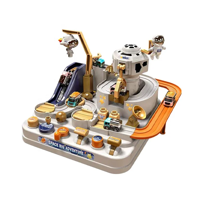 New Design Space City Rail Car Set Kids Game Hand Play Table Track Toys Early Educational Space Adventure Toy For Children