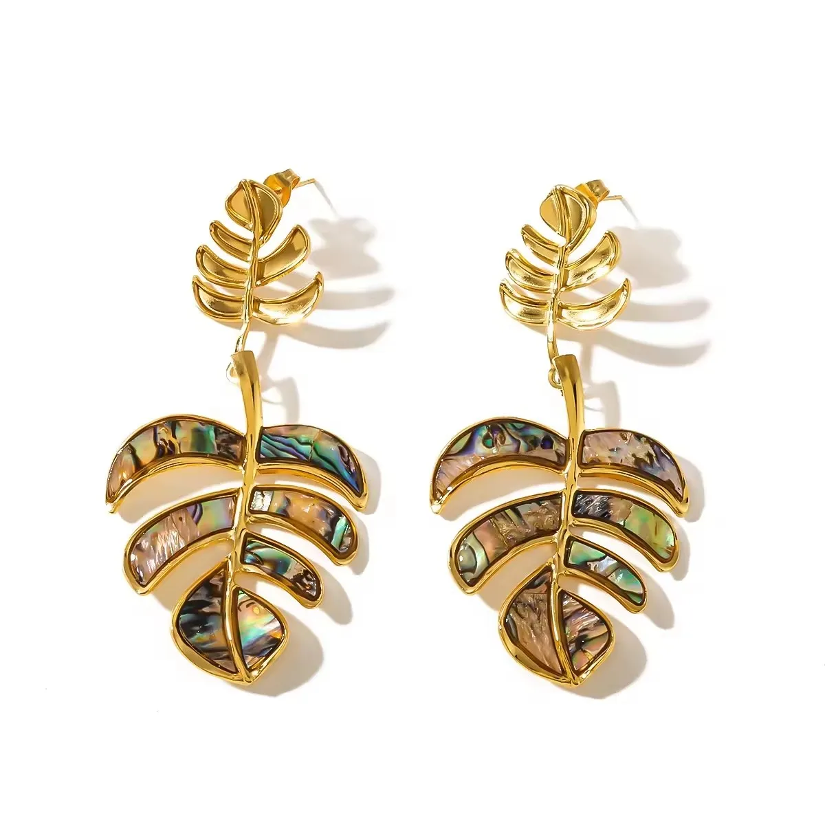 Starfish Turtle Inlaid Shell Pendant Earrings High Quality Stainless Steel Jewelry Non Tarnish Jewellery