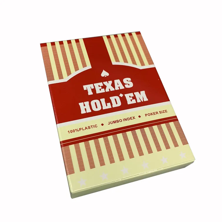 Texas Poker wholesale PVC Custom Logo Black Hot Selling Waterproof Plastic Texas Playing Cards Custom Texas Poker Game Cards