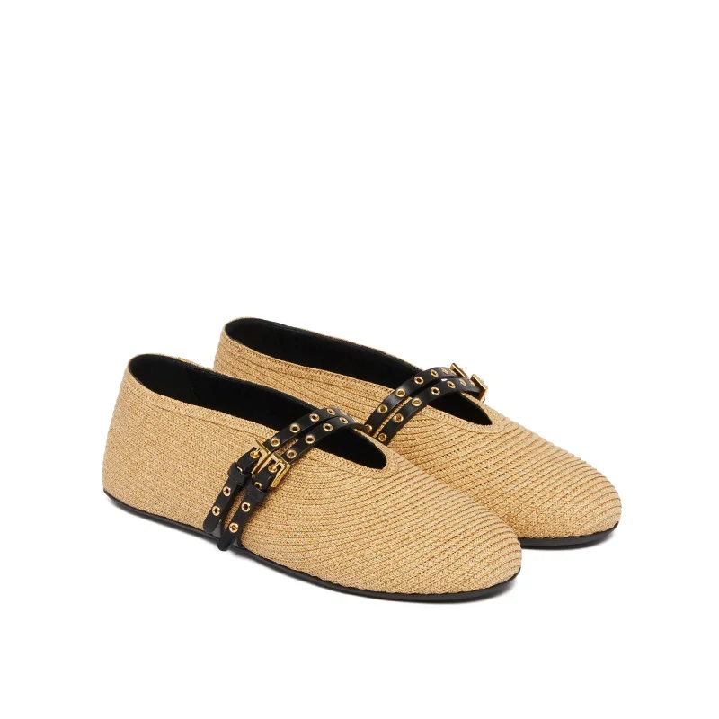 Custom Woven Ladies Sandals Woven Flat Shoes for Women and Girls Breathable Mesh Ballet Flats for Summer and Winter