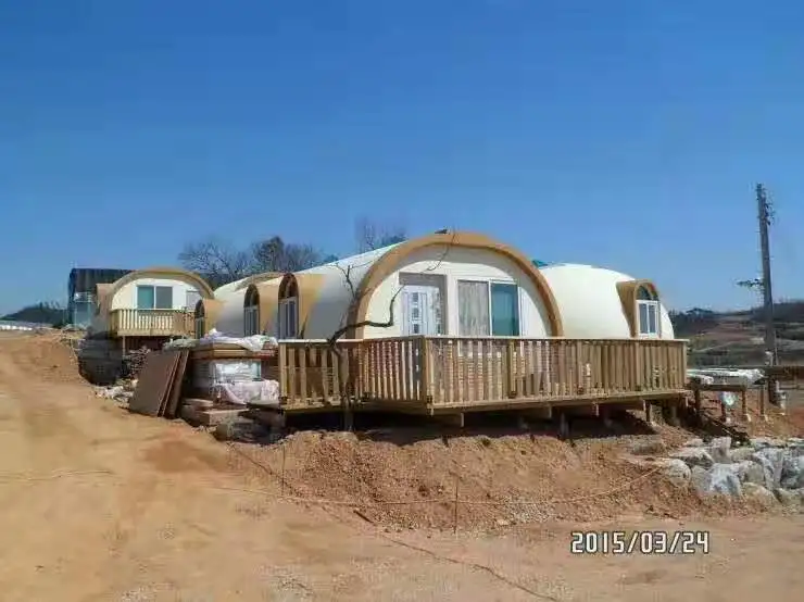 Outodoor galvanized steel frame transparent tarpaulin luxury garden geodetic dome house