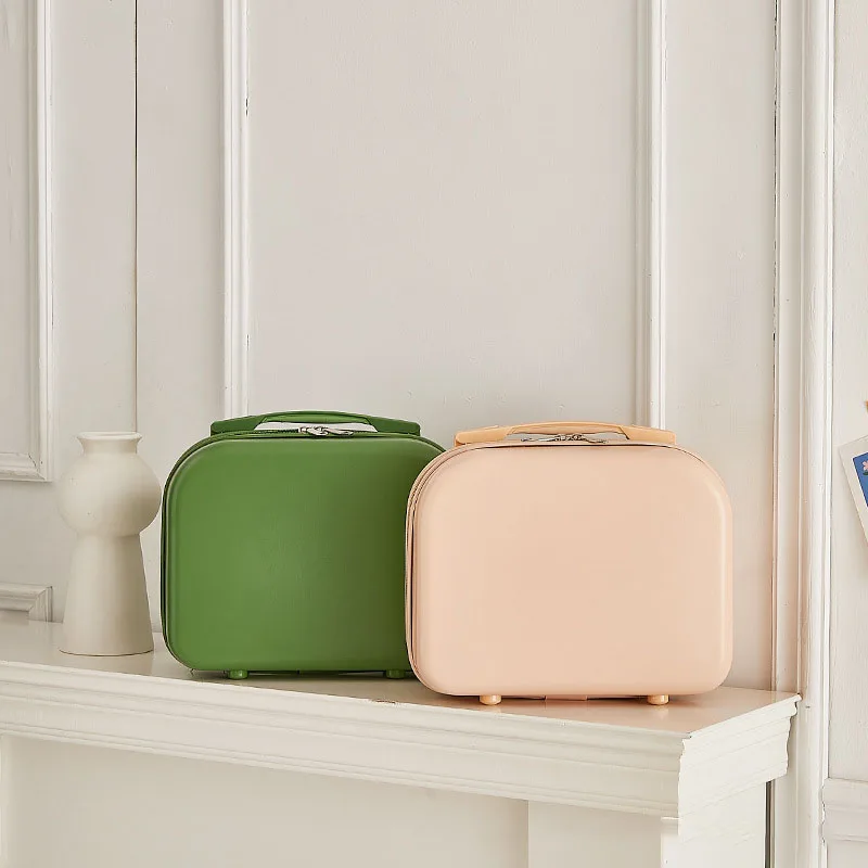 M2449 Wholesale ABS 14 Inch Travel Hand Carry Duffle Luggage Bags Tote Suitcase Organizer Makeup Handbag Cosmetic Bags & Cases