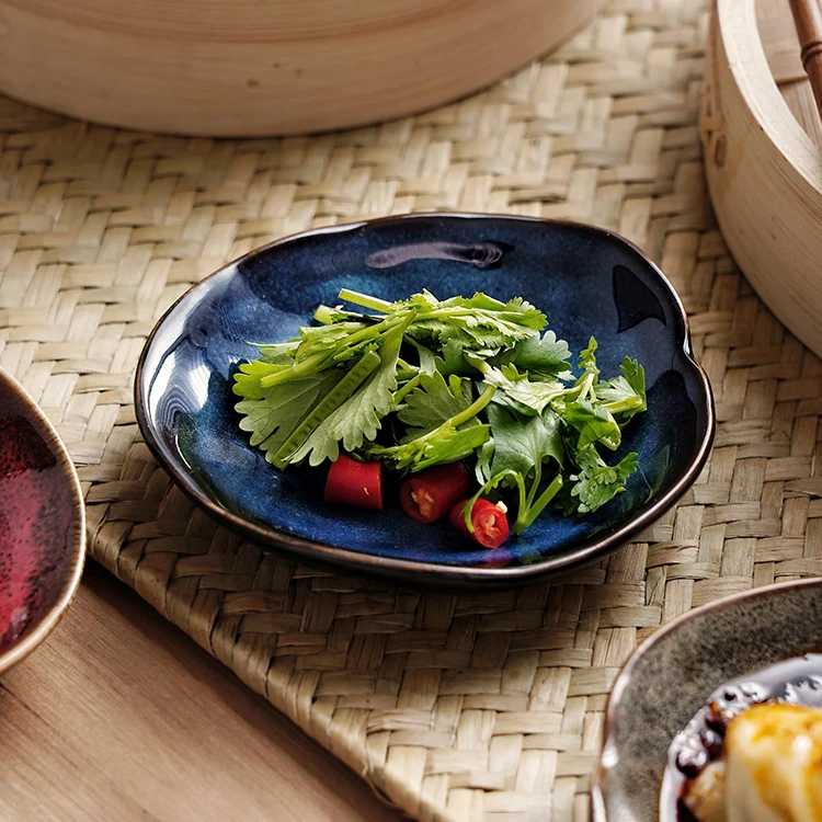 Rustic Ceramic Dipping Bowl Set Multi Color Dip Bowls Porcelain Small Handle Bowls For Sauce Dipping Condiment Side Dishes