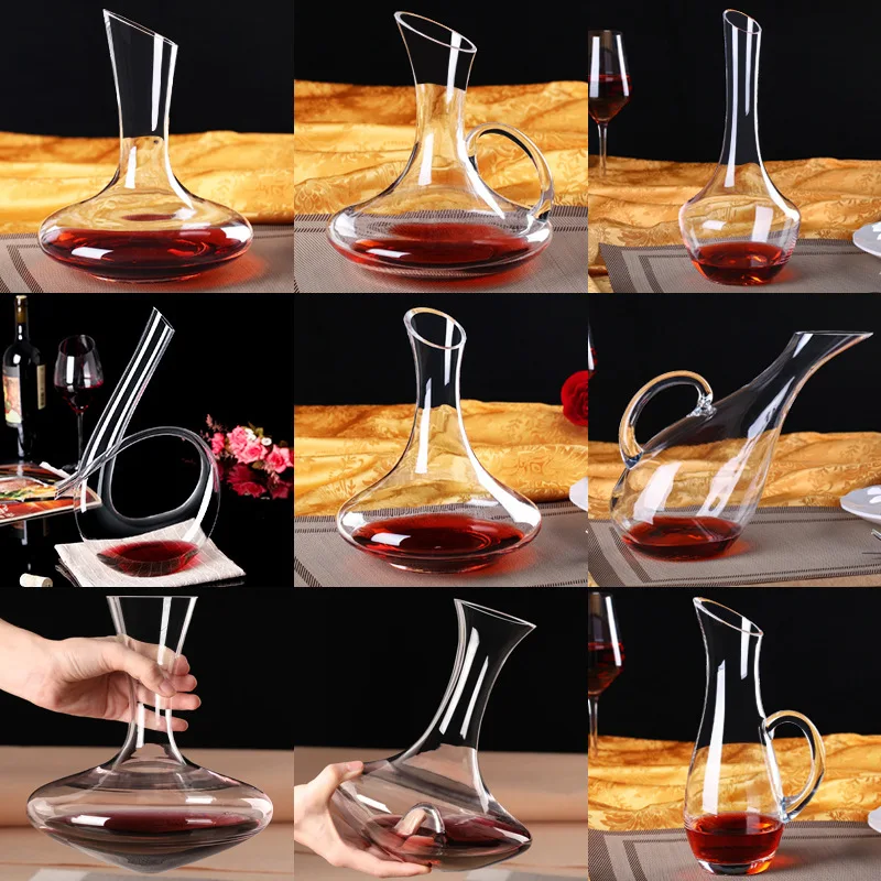 Wine glass decanter different shape luxury decanter for home bar use glass wine decanter
