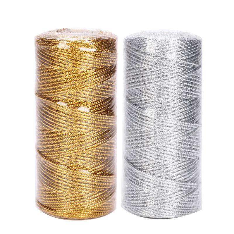 Wholesale 1.5mm golden and silver string cord hang tag rope