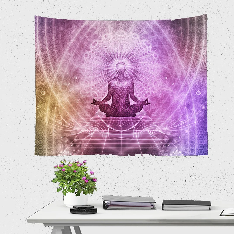 Gold Color Flower Ombre Wall Decor Cotton Mandala Wall Hanging Tapestry Boho Indian Tapestries