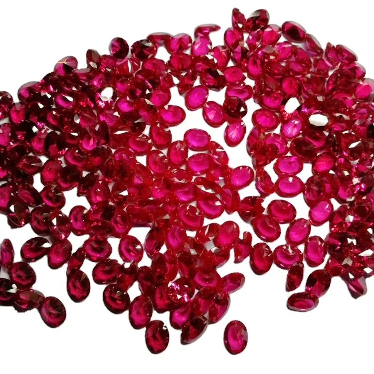 5# loose egg shaped gem price gemstones red corundum niel gems fancy synthetic oval ruby stone for sale
