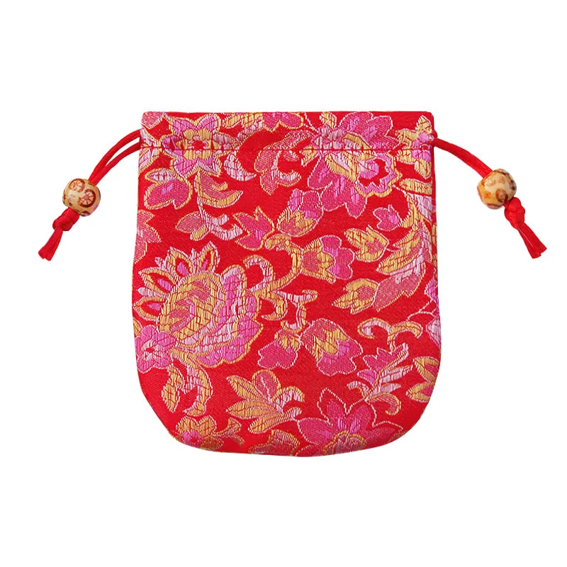 Wholesale Silk Brocade Pouch Silk Bag Small Jewelry Packing Chinese Candy Coin Gift Bag Pouch