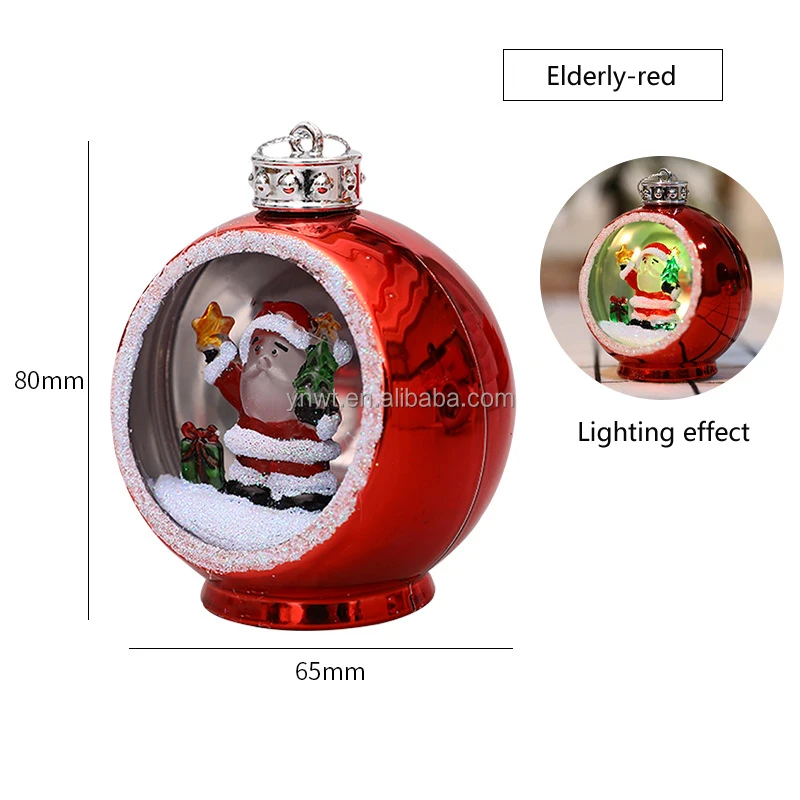 Wholesale Santa Claus Father Christmas glass Christmas ornament Christmas Glass Flat Ball