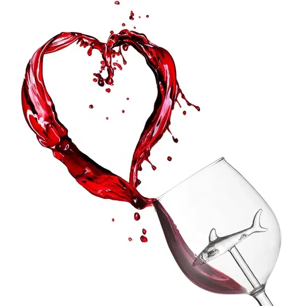 Shark Wine Glass Goblet With Box-Fun Novelty for Wine Lovers Party Christmas Halloween And Celebration