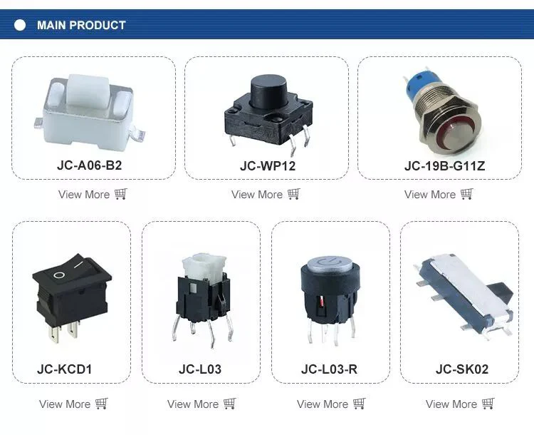 JC-A07-08 Surface mount design 12.4mm x 12.4mm base 5-position Navigation Switch