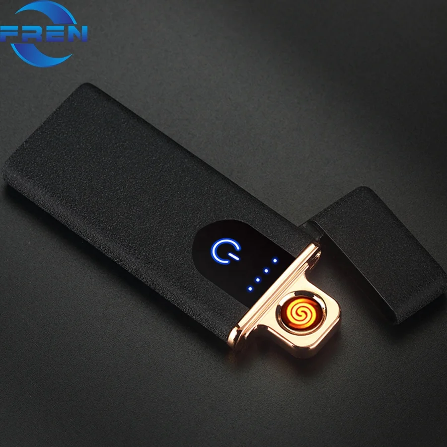  Электрическая зажигалка USB перезаряжаемая без огненная Ветрозащитный тонкий дизайн чрезвычайно легкий мужской кошелек Супер тихий генератор кабель для зарядки