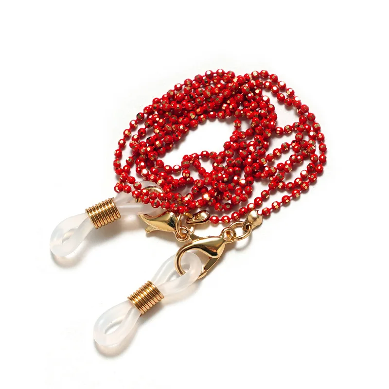 Bead Glasses Chain Anti-slip Reading Chain Gold Plated Sunglasses Chain Eyewear Retainer