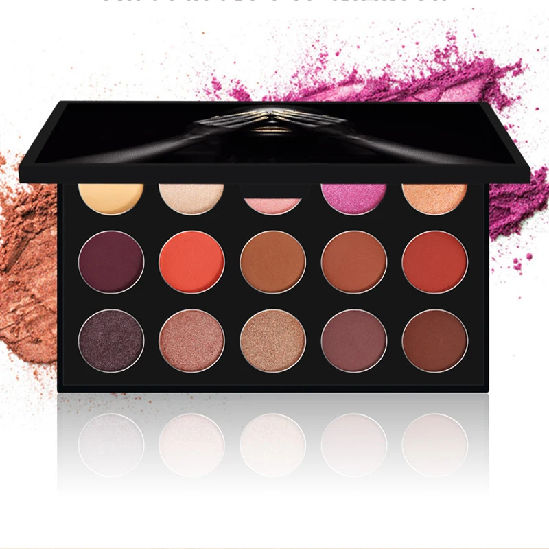 15 colors Private Label Eyeshadow Palette  Makeup Cruelty Eyeshadow Palette Makeup Waterproof Long Lasting Palette Eye Shadow
