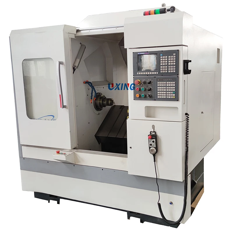 High precision slant bed cnc lathe and milling drilling machine turning center combine CK46D-8 with hydraulic turret