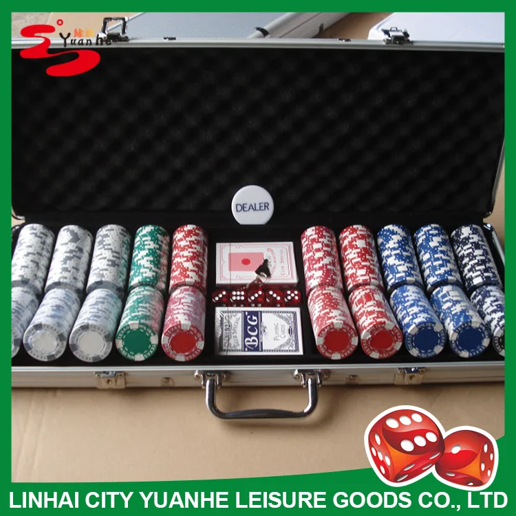 chip sets 100 200 300 400 500 1000 gram dice  with poker case aluminum case