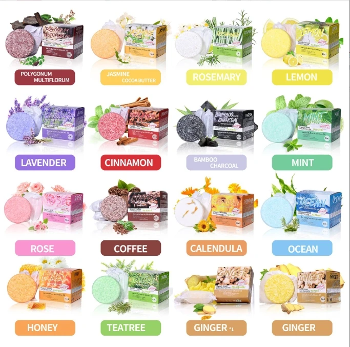 Moisturize Repair Hair Lavender essential oil Soap Vegan Shampoo Bar Plant Extraction Shampoo Soap bar