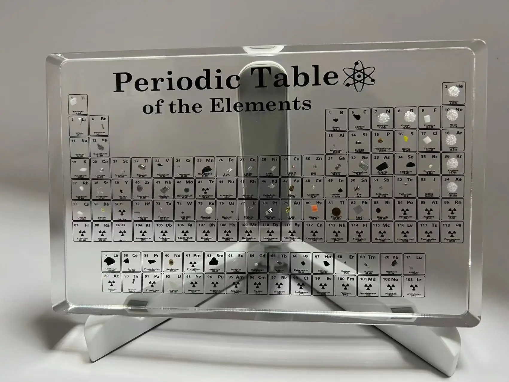 Exclusively for amazon Custom Hot Pressing Different Version Transparent Resin Inline Chemical element Specimen Mineral Block