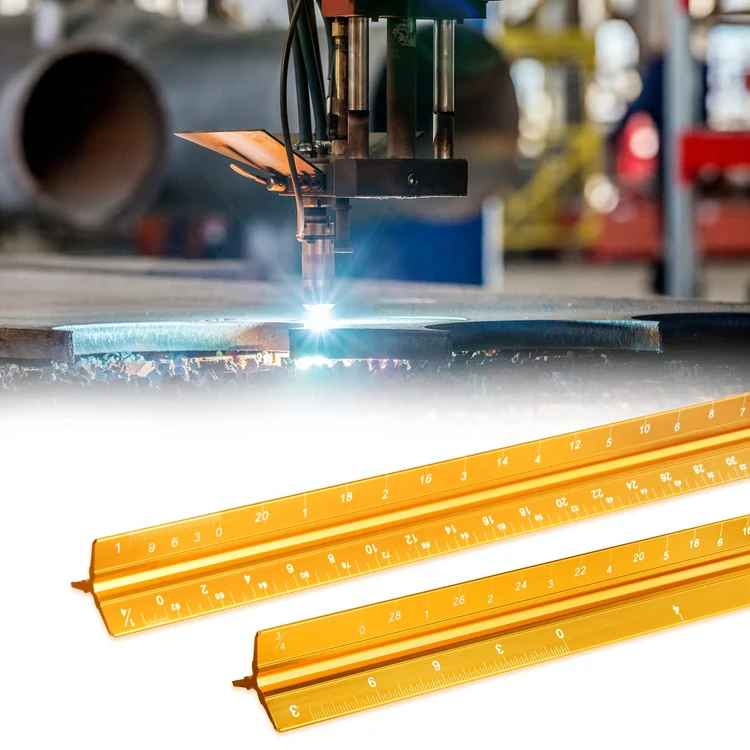 Custom Metal Ruler Aluminum Scale Ruler Triangular Ruler