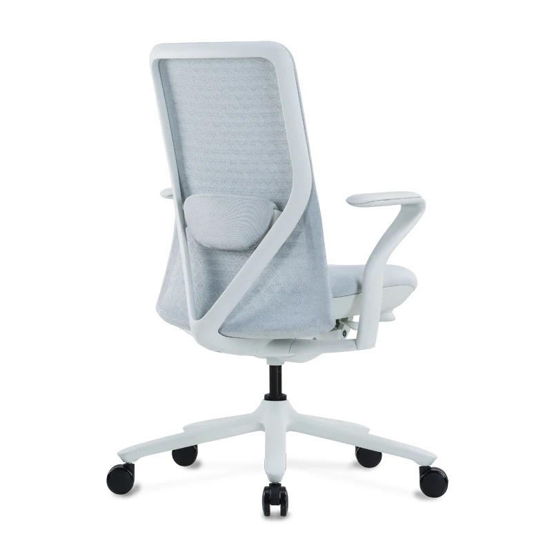 Modern Design Mid Back 3D Fabric Staff Swivel Chair With Lumbar Support