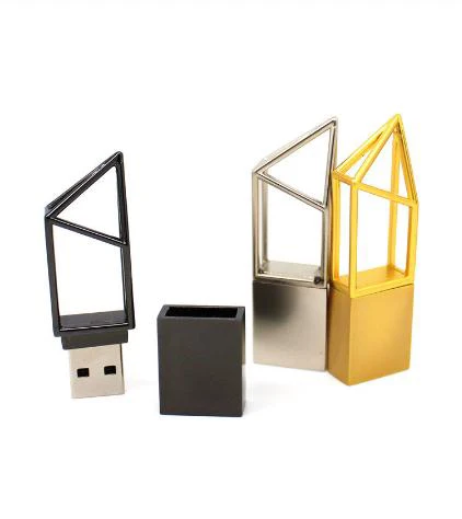 Hot Hollow Metal cube Pendrive Memory Stick 64gb 32gb 16gb 8gb 4gb Pen drive USB Flash Drive Geometric squares Personalize Logo