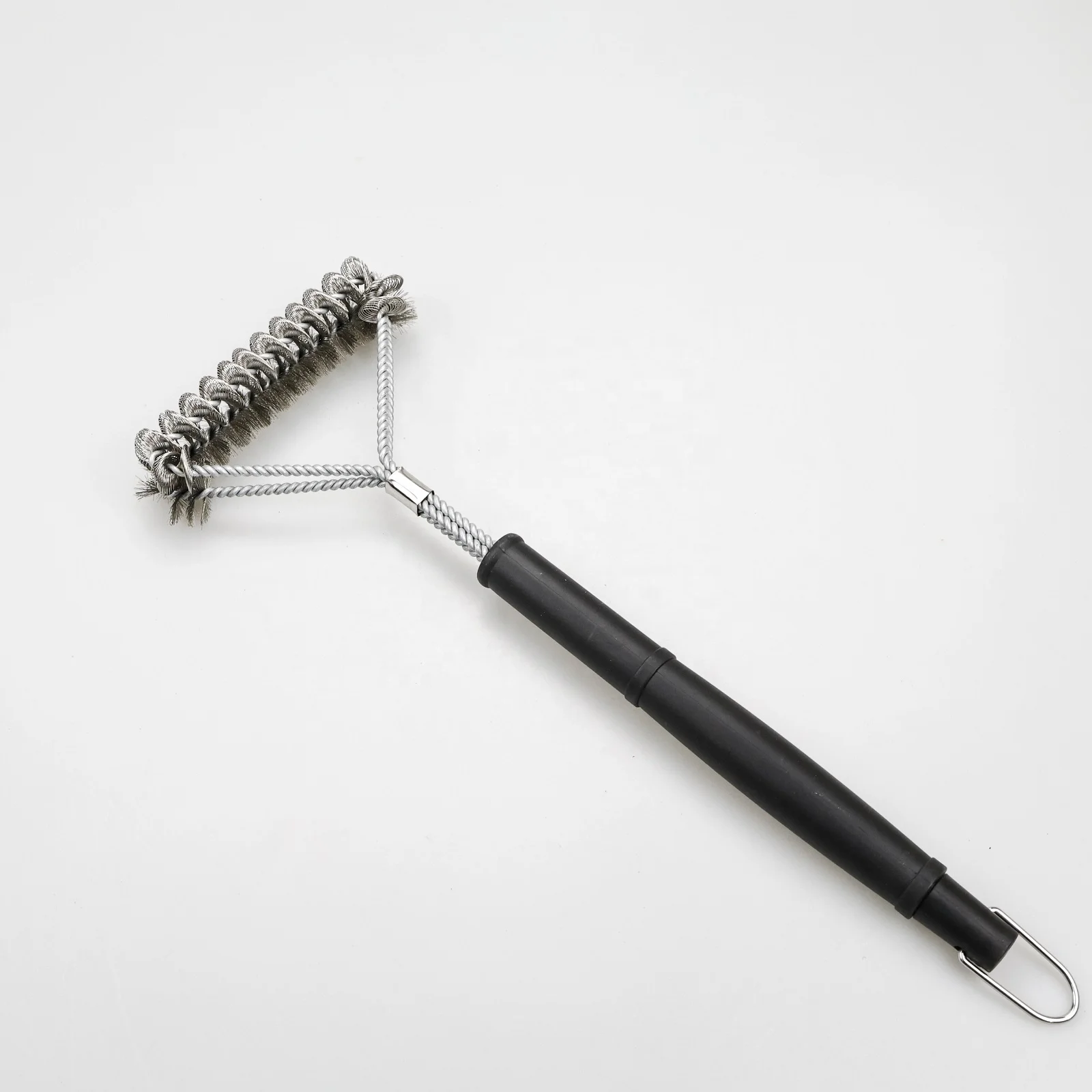 Stainless Steel Barbecue Cleaning Brush Oven Cleaner with Plastic Handle Coated for Grilled BBQ Cleaning