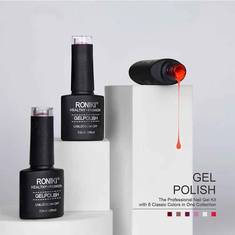 RONIKI nail supplies 7.3ml non toxic ge nail polish custom oem color private label gel polish