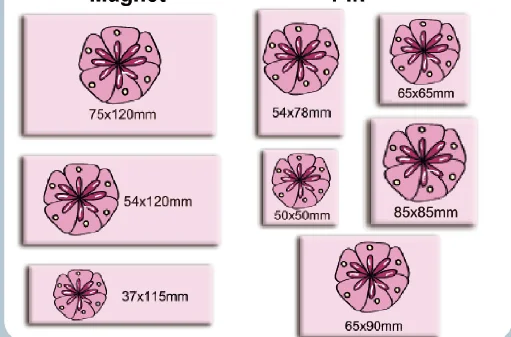 Angular 50X50mm Rubber Magnet Button