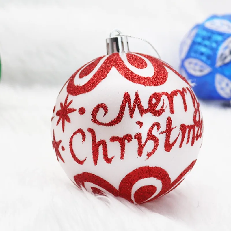 Hand-painted Christmas ball 6cm8cm set Christmas tree pendant 24pcs Christmas decorations