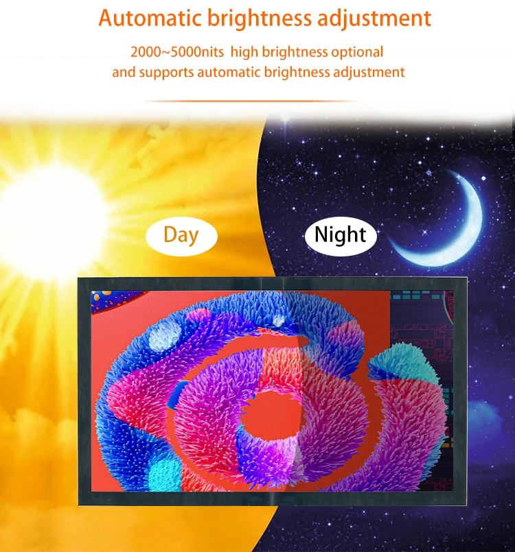 Wall-mounted Horizontal And Vertical Media Player Outdoor IP65 Waterproof Advertising Equipment Display
