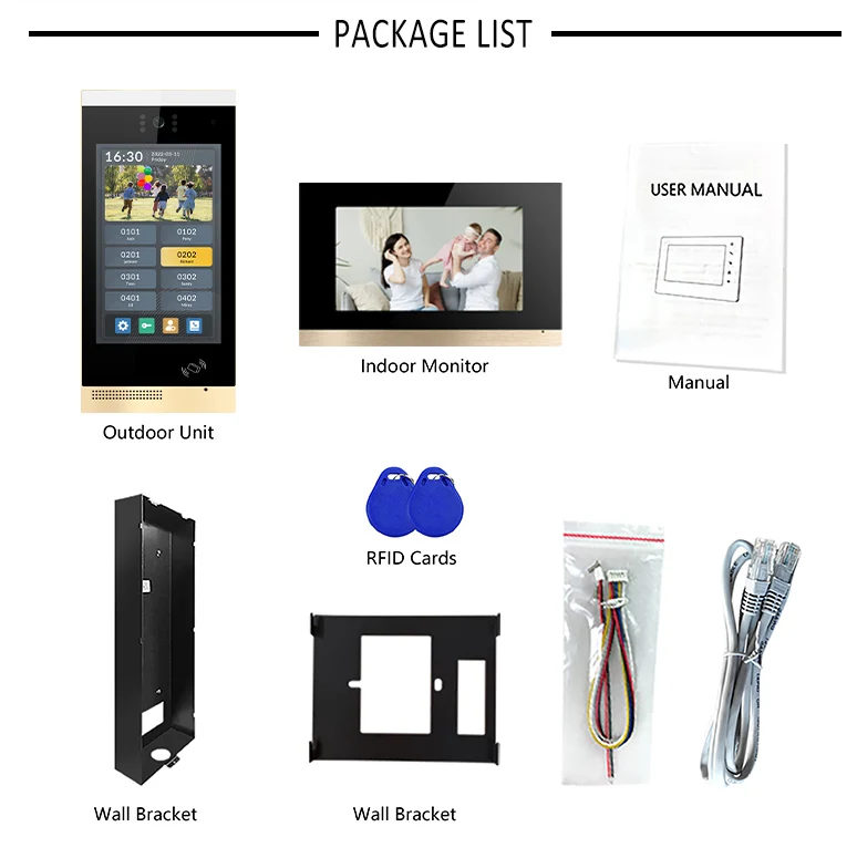 Video Intercom IP Doorbell Intercom System Wifi Door Phone With 10 Inch Screen