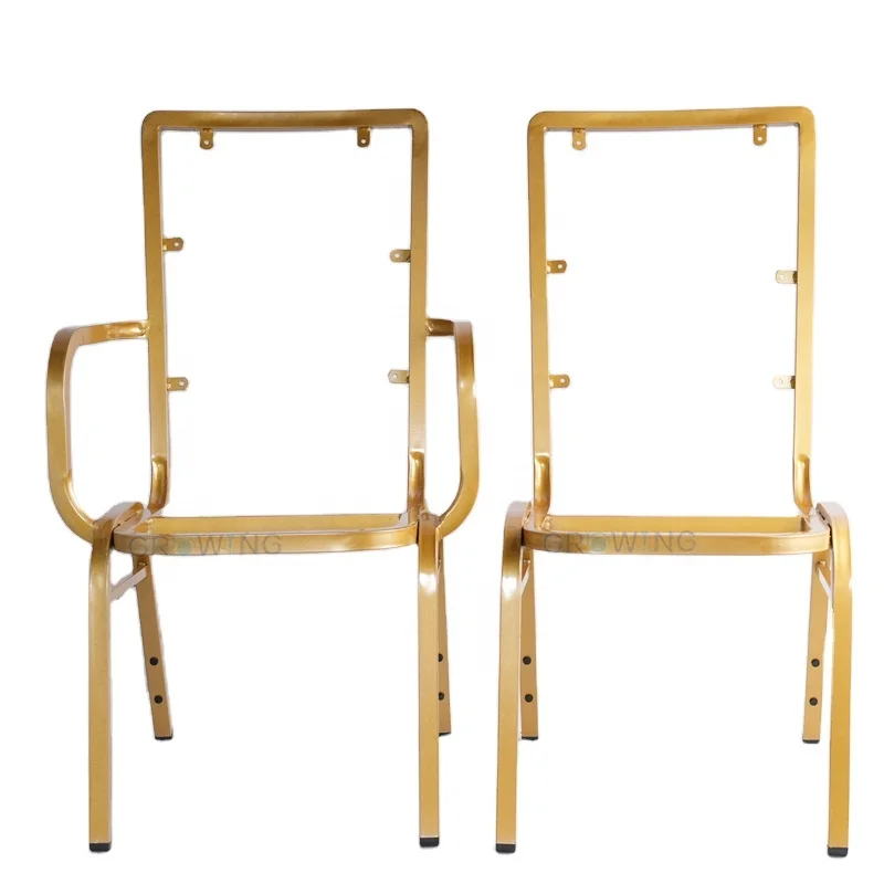 Cheap price Steel strong banquet chair Stackable metal leg for furniture