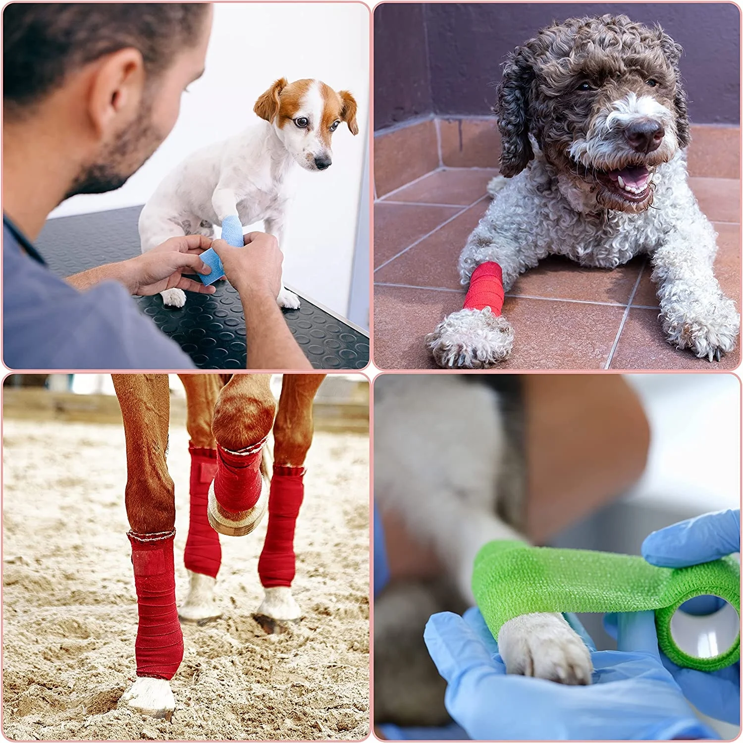 Trending Entertainment Easy Tear Vet Wrap Reusable Football Basketball Sport Tape Custom Biodegradable Cohesive Bandage