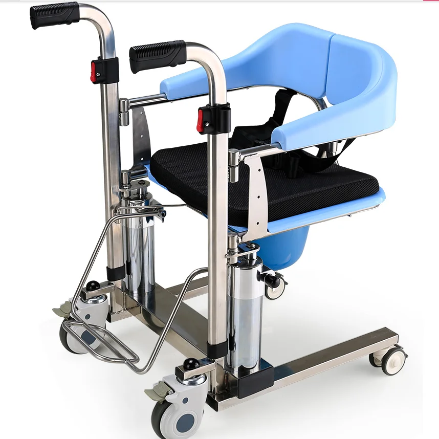 Health Care Double Hydraulic Transfer Wheelchair Commode Wheel Chair Lift
