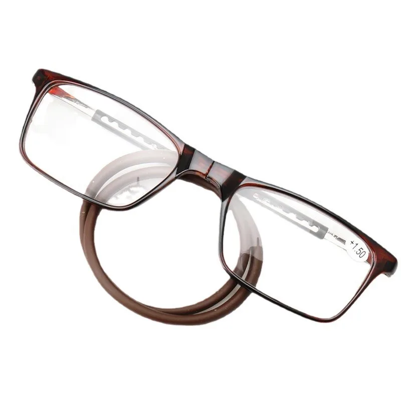 New Fashionable Hanging Neck Presbyopia Mirror Magnet Square Convenient Reading Elderly Mirror HD PC Manufacturer Direct Sales