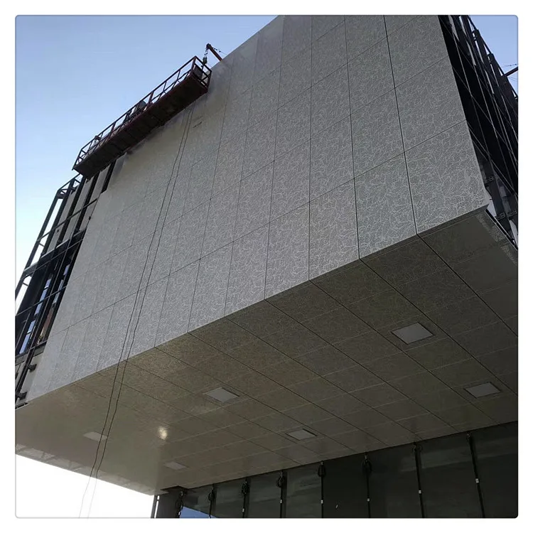 Silver aluminum composite panel for wall cladding