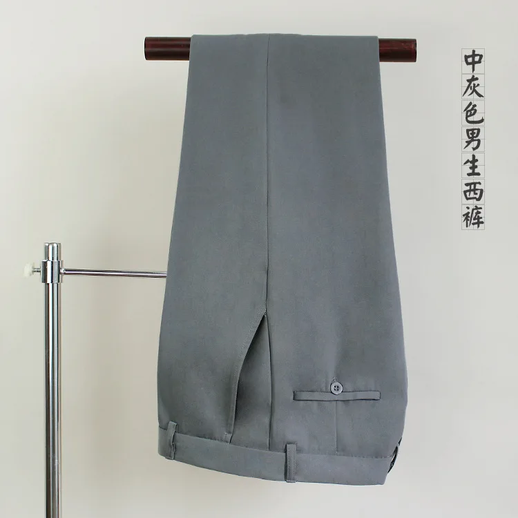 Customize Casual Flat Plain Front Straight Trousers Boys School Pants Khaki Pants For School Uniforms